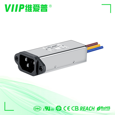 3A 60Hz Ac Power Line IEC EMI فیلتر نر سوکت با سیم 1500VDC